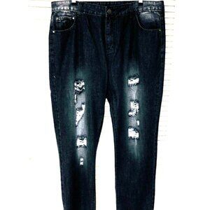 NWT Dant Bulun Black Distressed Denim Jeans Men's 40 x 30.5  NEW Amzn